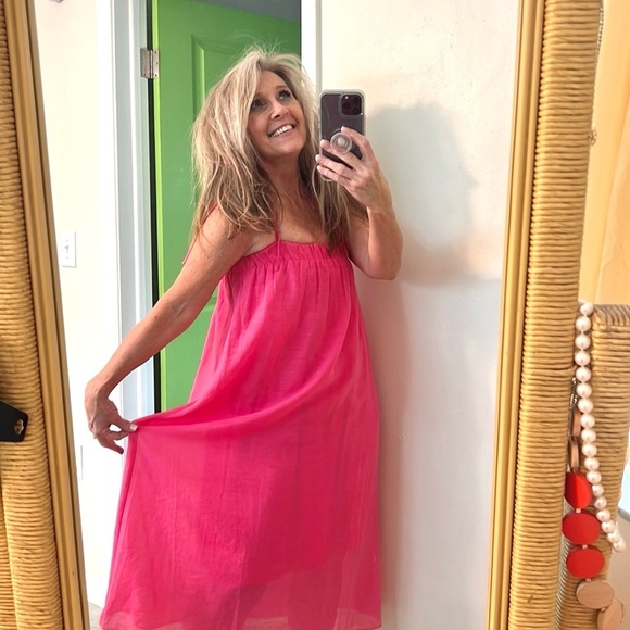 Riri, Strappy,Flirty, Easy-Wear Dress in Poppy-Pink, Excellent Condition, Size M - Picture 6 of 10